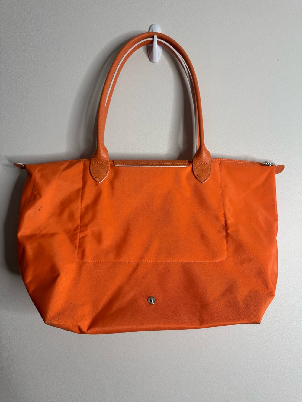 Longchamp Le Pliage Original Large Shoulder Tote Bag Orange Recycled Canvas - Picture 6 of 13